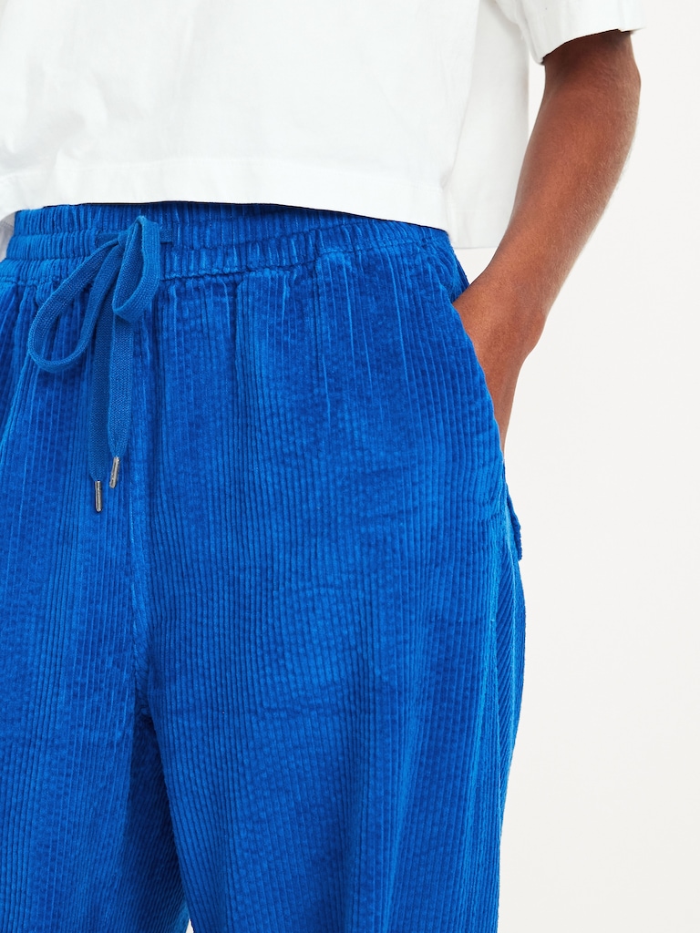 High-Waisted Pull-On Corduroy Pants