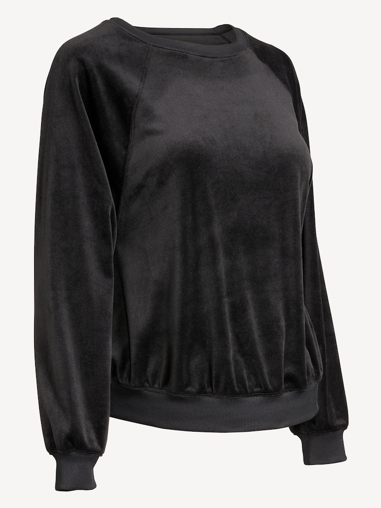 Maternity Velour Crew-Neck Sweatshirt