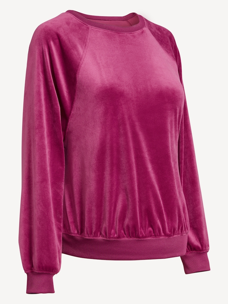 Maternity Velour Crew-Neck Sweatshirt