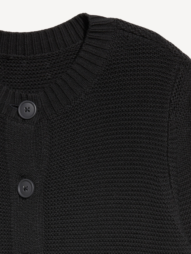 Seaside Cotton Garter-Knit Cardigan Sweater