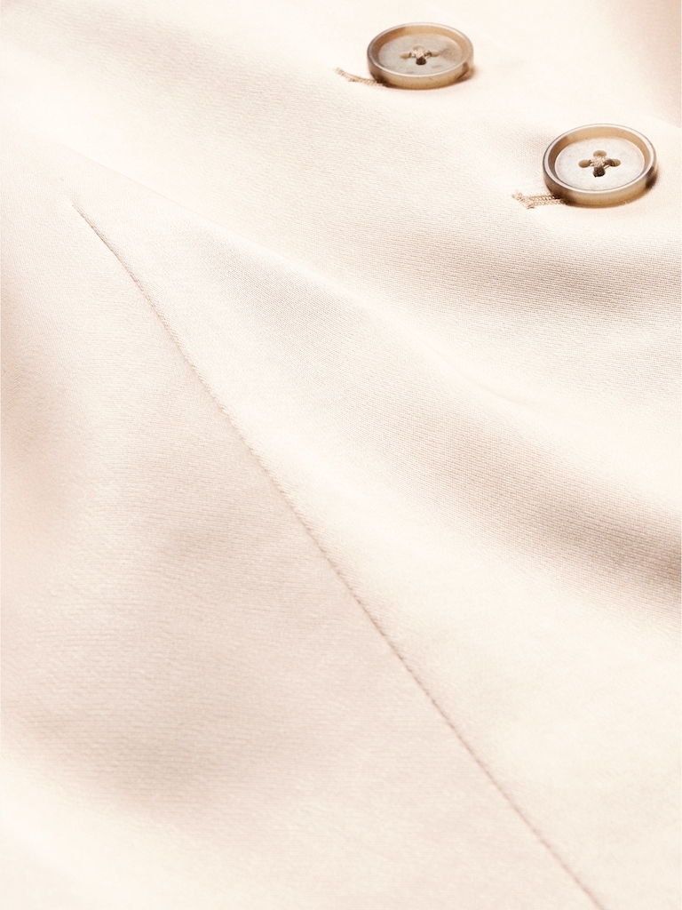 Satin Square-Neck Long Vest