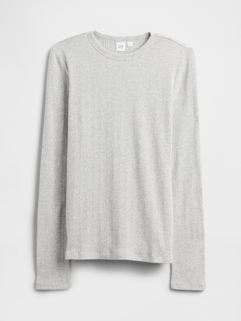 Ribbed Crewneck T-Shirt