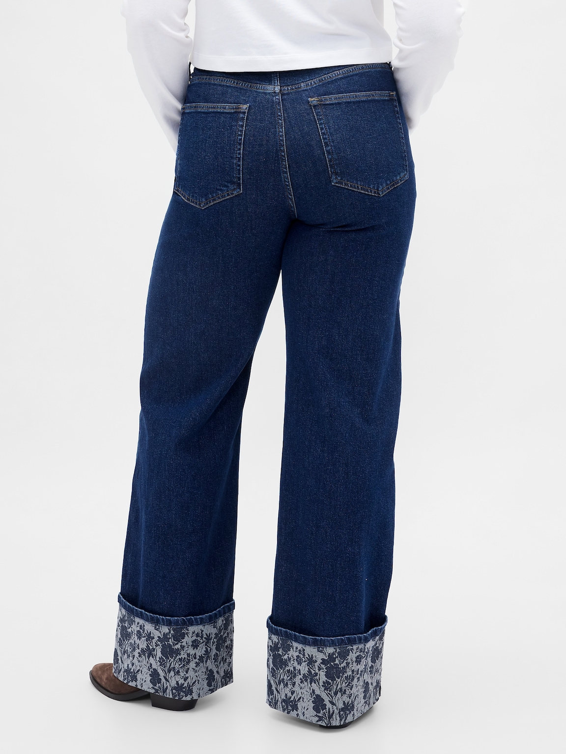 High Rise Stride Wide-Leg Jeans
