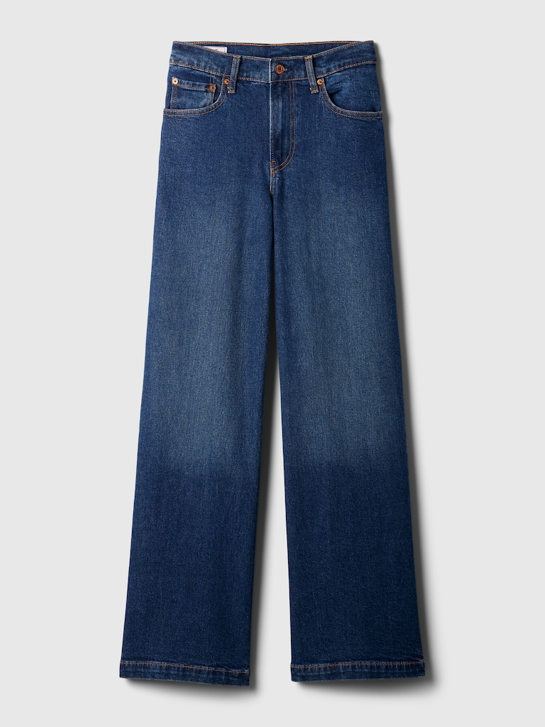 High Rise Stride Wide-Leg Jeans