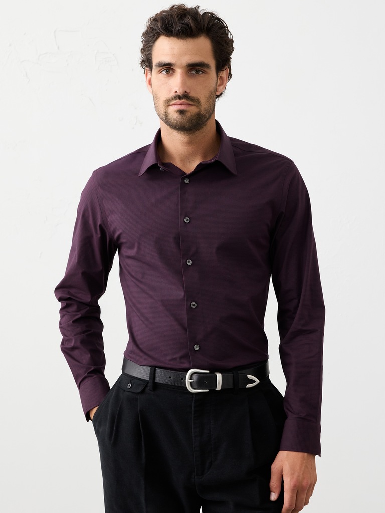 Slim-Fit Untucked Dress Shirt