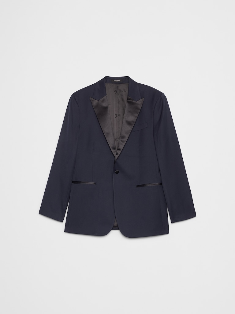 Tailored-Fit Luxe Tuxedo Suit Jacket
