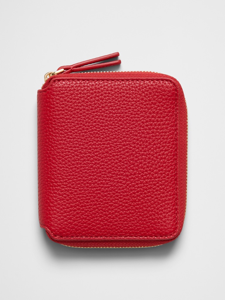 Vegan Leather Zip Wallet