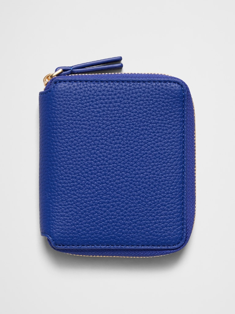 Vegan Leather Zip Wallet