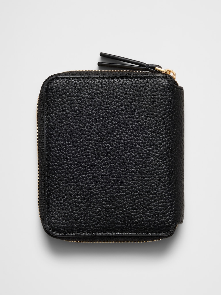 Vegan Leather Zip Wallet