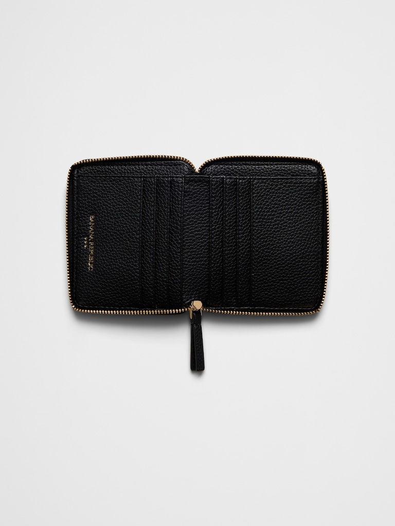 Vegan Leather Zip Wallet