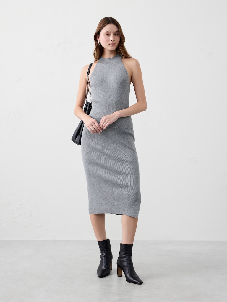 Lurex Halter Sweater Tank