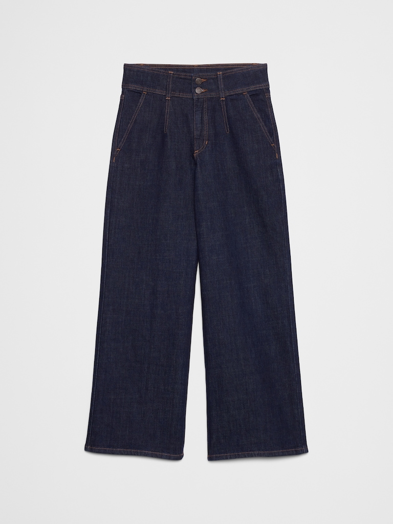 Wide-Leg High-Rise Darted Trouser Jean