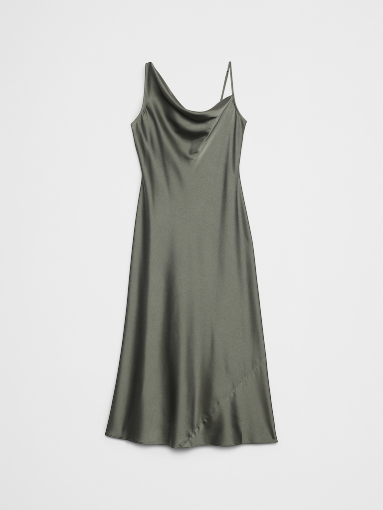 Satin Midi Sheath Dress