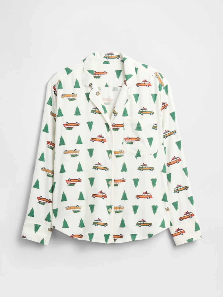 Relaxed Flannel Sleep Shirt