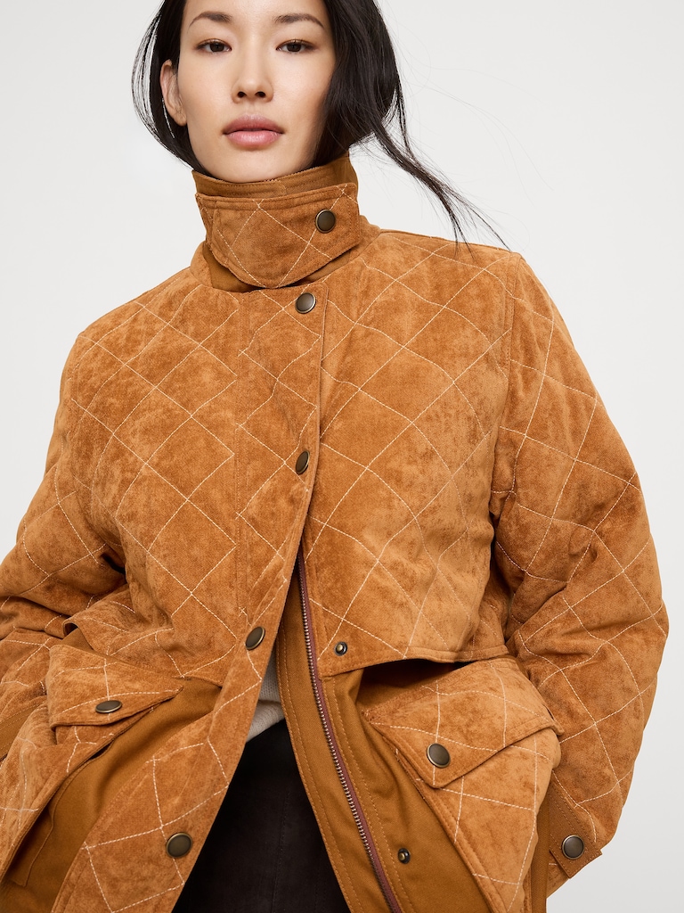 Quilted Chenille & Canvas Field Jacket