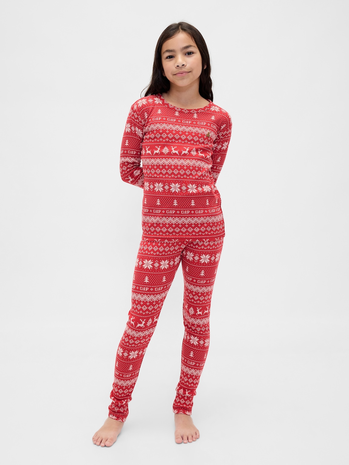 Kids & Baby Organic Brushed Cotton Holiday PJ Set