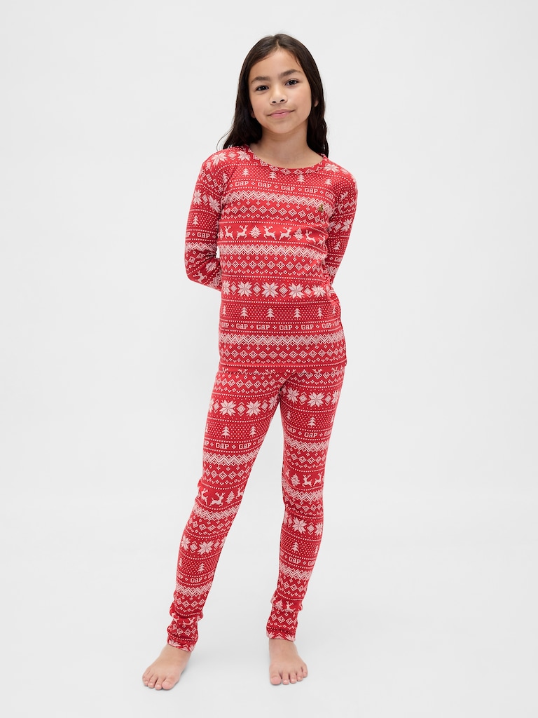 Kids & Baby Organic Brushed Cotton Holiday PJ Set