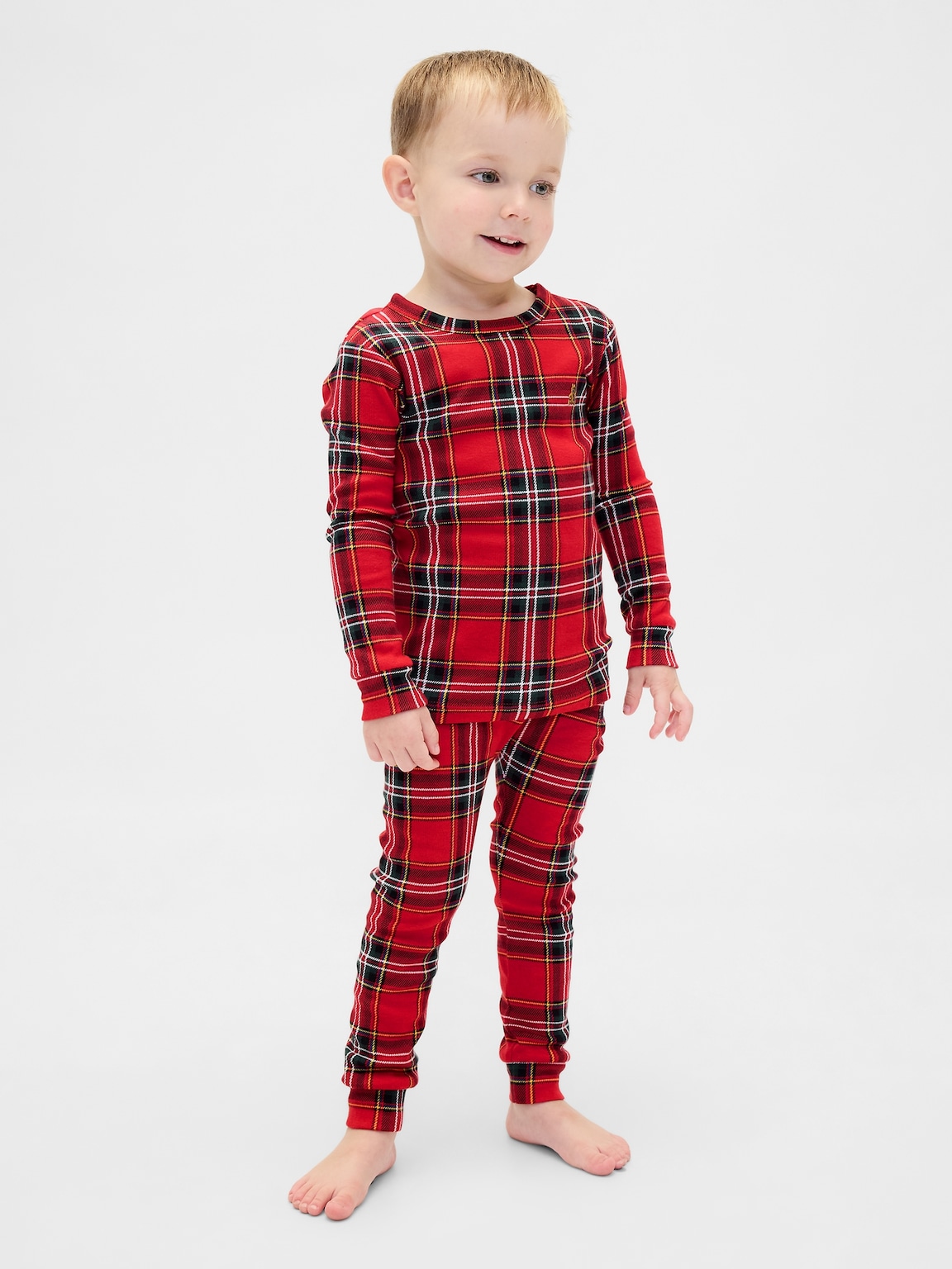 Kids & Baby Organic Brushed Cotton Holiday PJ Set
