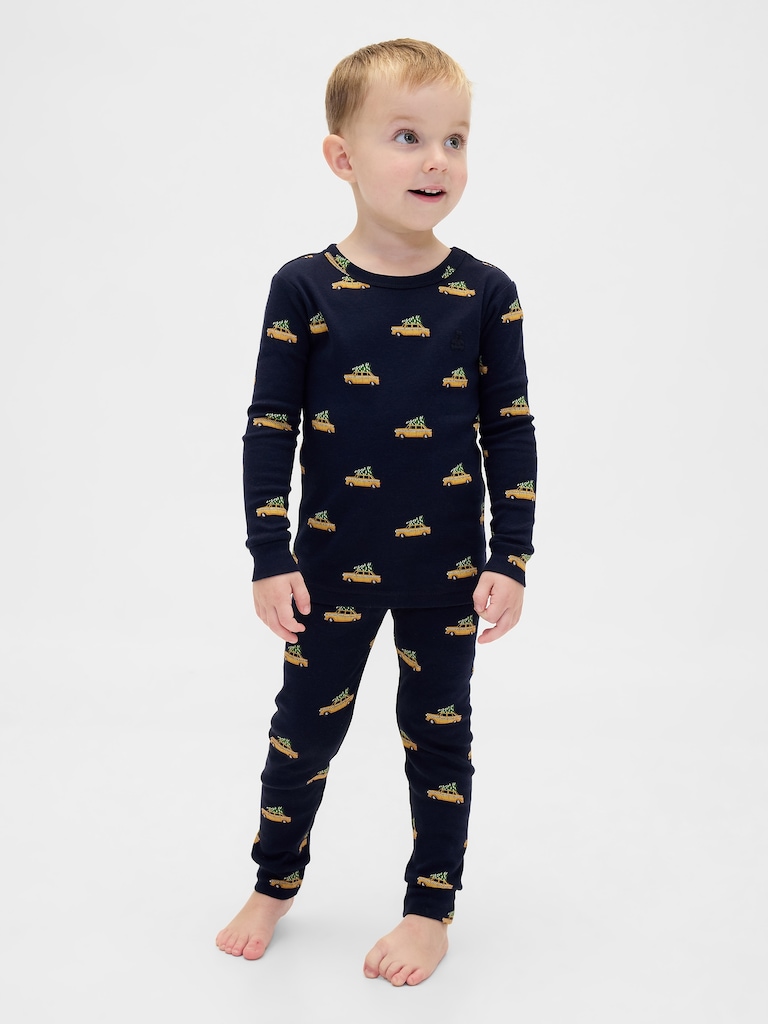 Kids & Baby Organic Brushed Cotton Holiday PJ Set