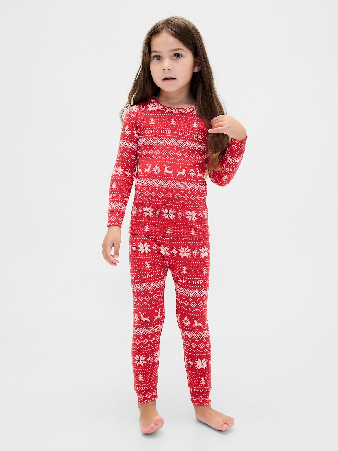 Kids & Baby Organic Brushed Cotton Holiday PJ Set