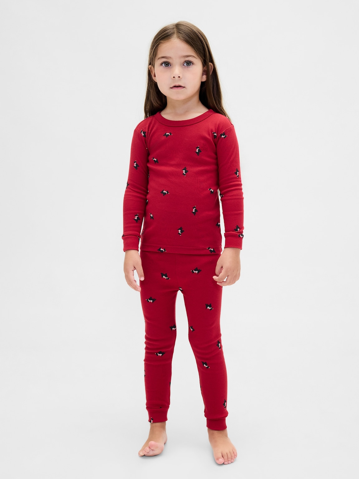 Kids & Baby Organic Brushed Cotton Holiday PJ Set