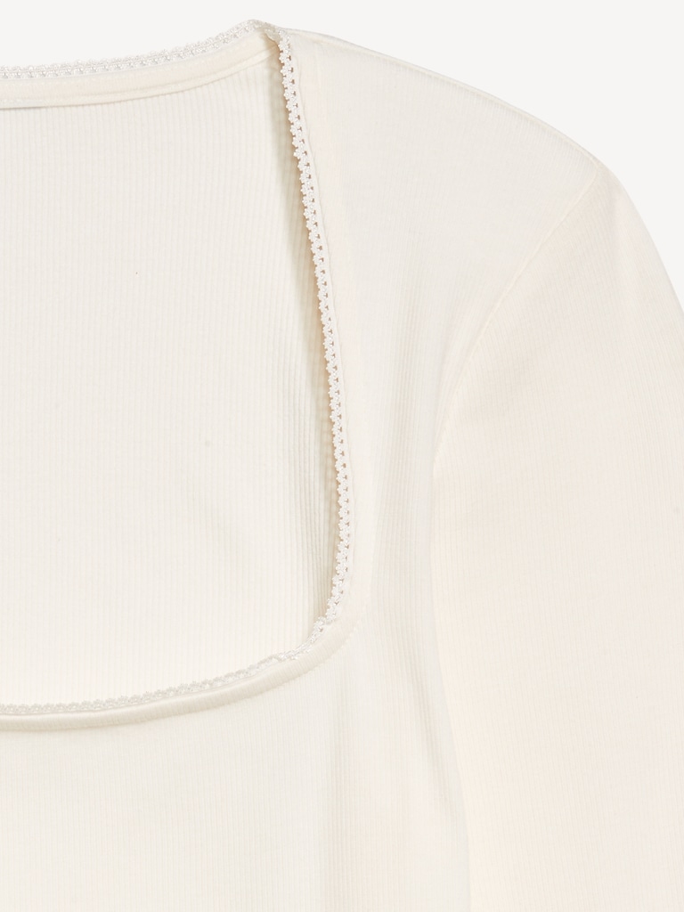 Maternity Long-Sleeve Trapeze-Neck T-Shirt