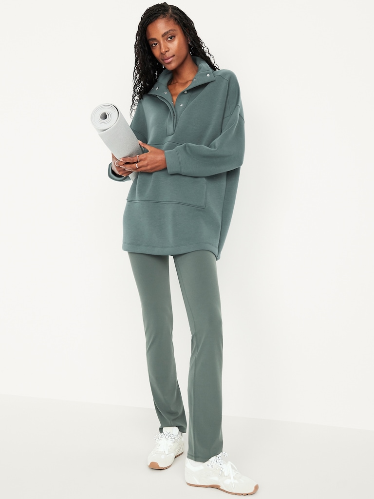 Bounce Fleece Oversized Snap-Front Tunic