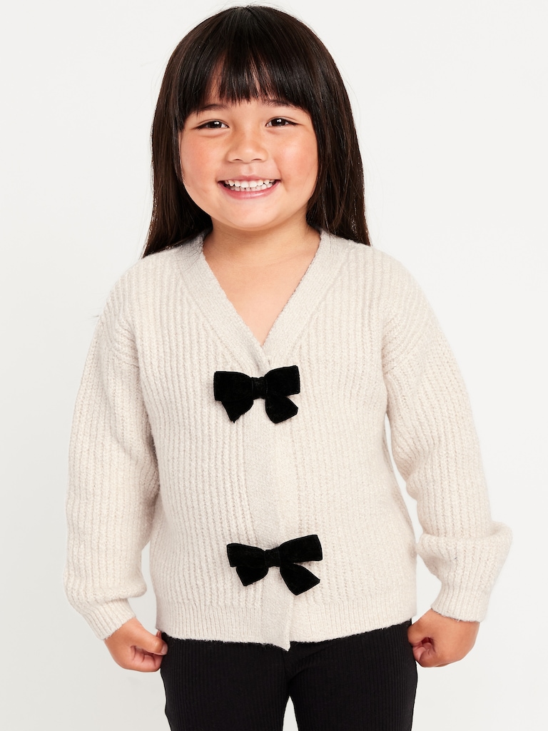 SoSoft Bow Cardigan Sweater for Toddler Girls