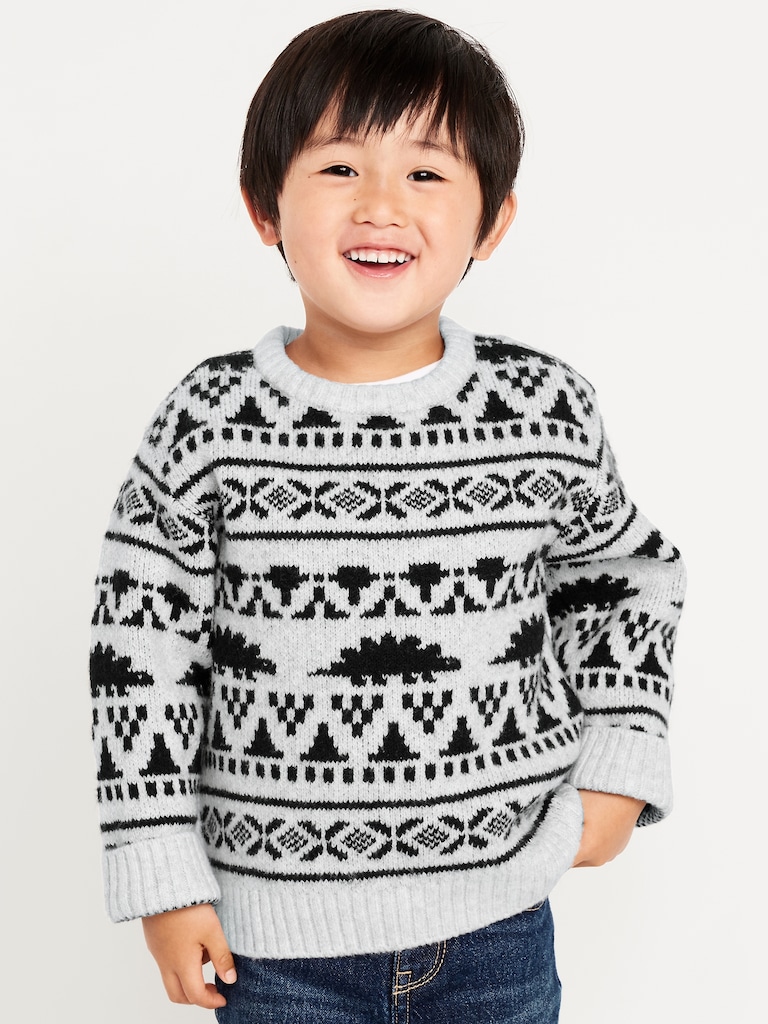 SoSoft Oversized Holiday Graphic Sweater for Toddler Boys