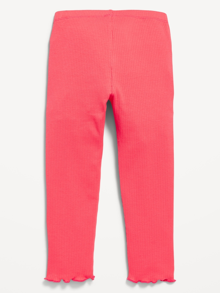 Rib-Knit Full-Length Leggings for Toddler Girls