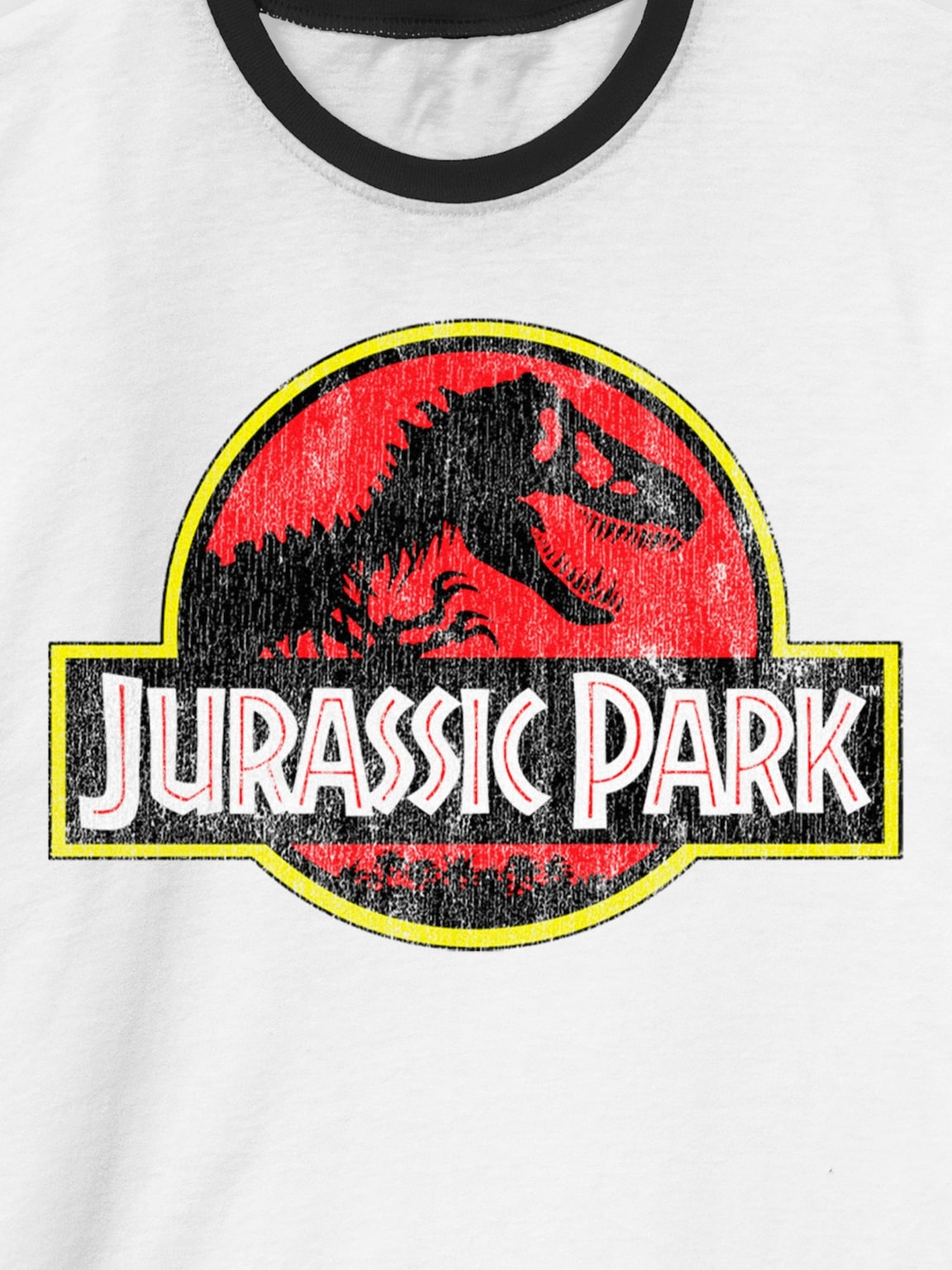 Jurassic Park Classic Logo Graphic Ringer T-Shirt