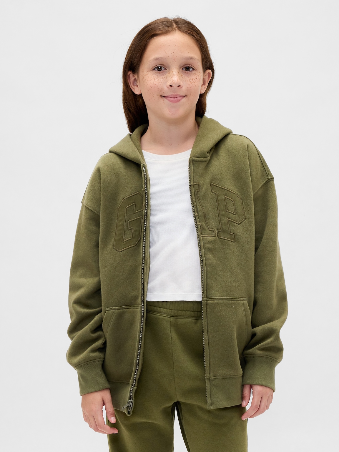 Kids VintageSoft Logo Zip Hoodie