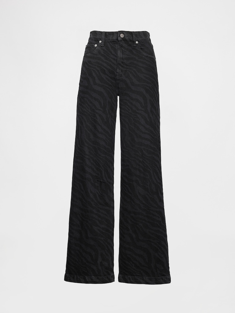High Rise Stride Wide-Leg Jeans