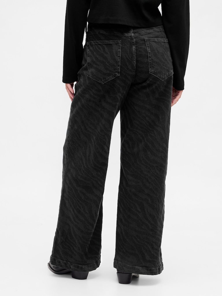 High Rise Stride Wide-Leg Jeans