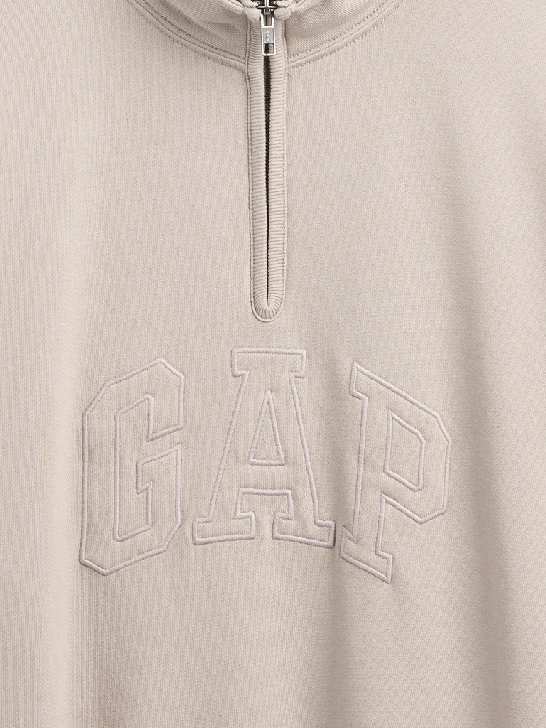 Heavyweight Oversized Logo Half-Zip Pullover