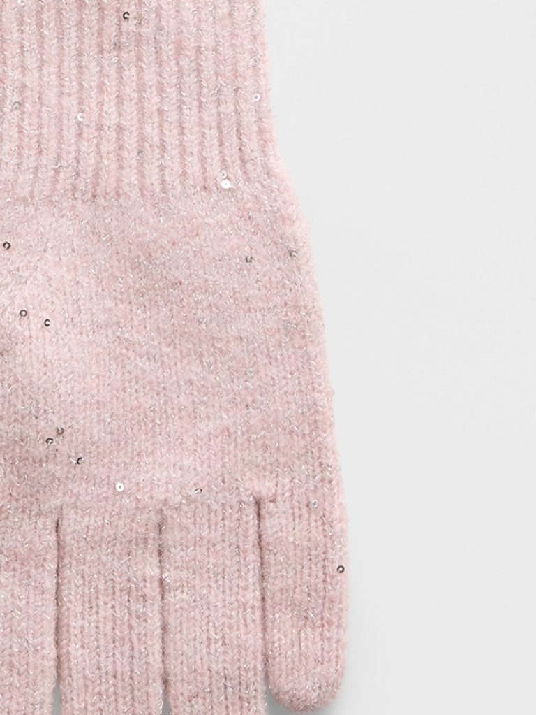 Kids Pointelle Pom Beret & Gloves Set