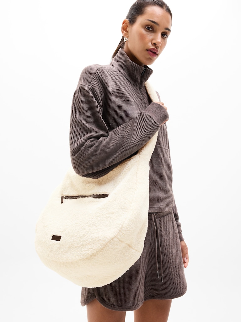 All About Sherpa Oversized Crossbody Hobo