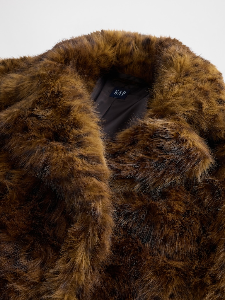 Leopard Faux Fur Coat