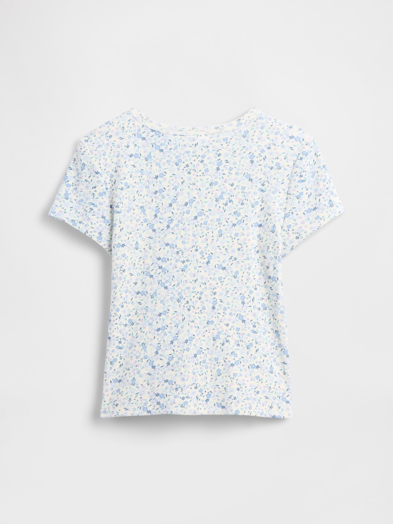 Kids Ribbed Pointelle T-Shirt