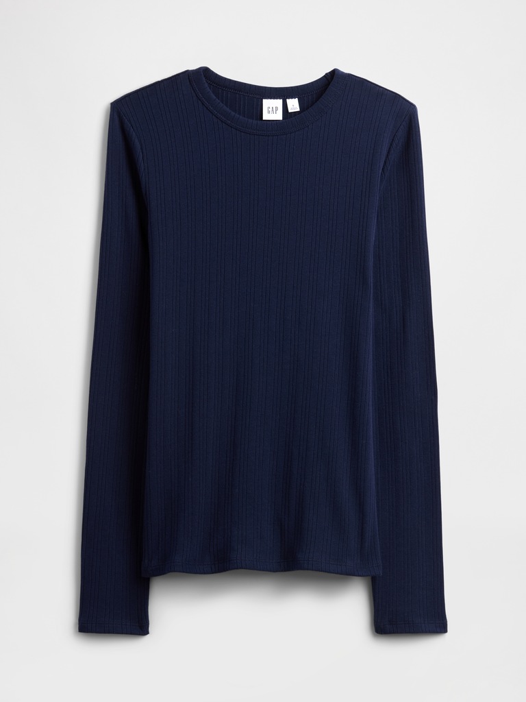 Ribbed Crewneck T-Shirt