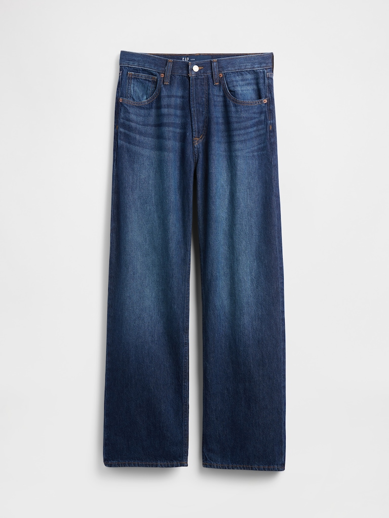 Low Slung Relaxed Straight Jeans