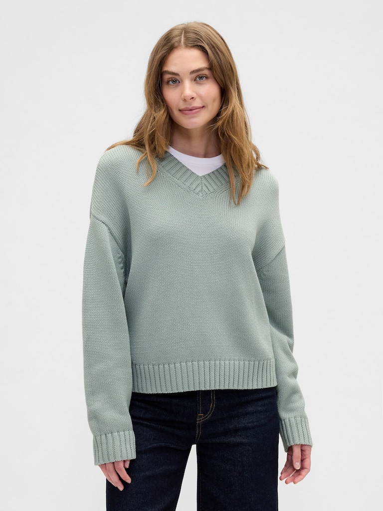 Oversized V-Neck Sweater