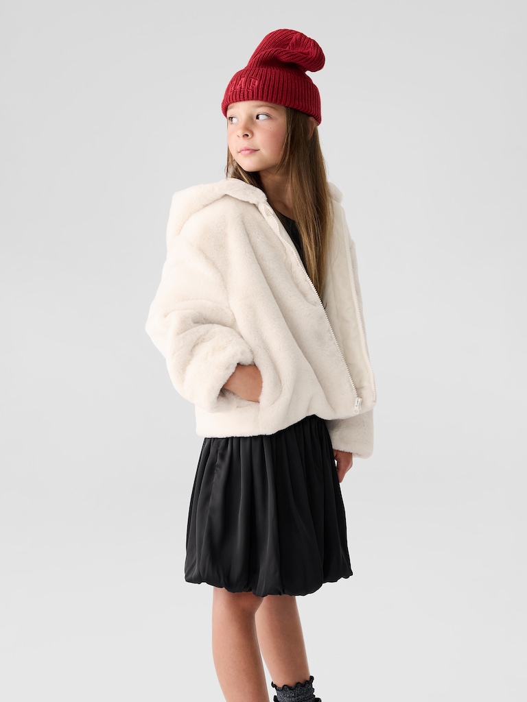 Kids Relaxed Faux-Fur Jacket