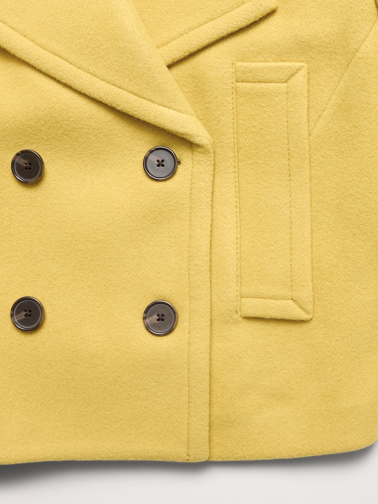 Italian Melton Wool-Blend Peacoat