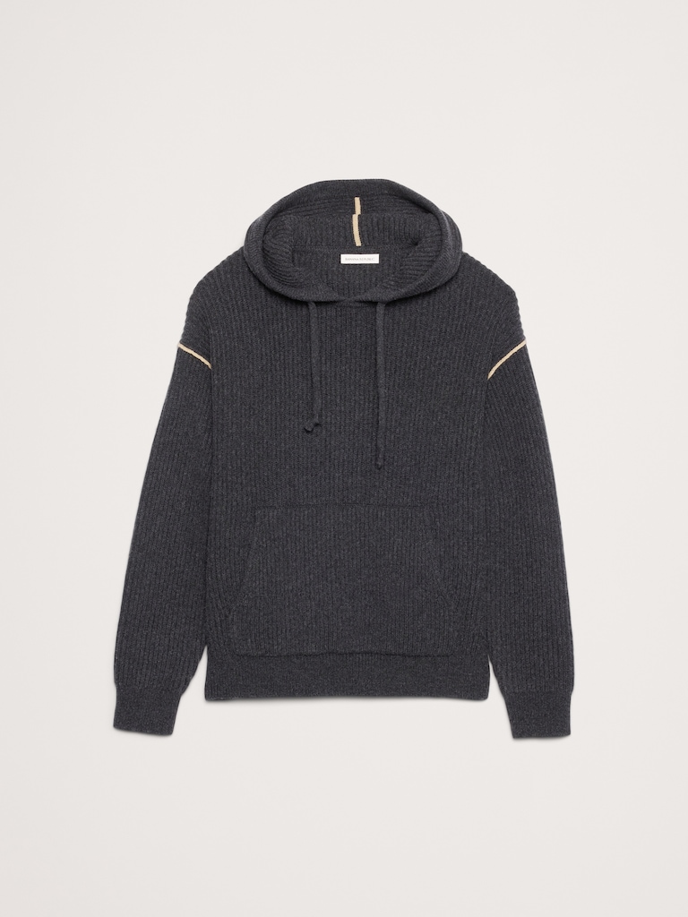 Merino-Cotton Sweater Hoodie