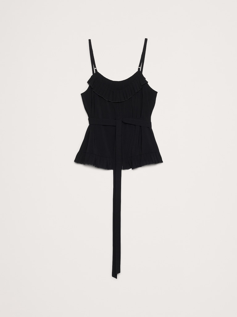 Georgette Ruffle Tank