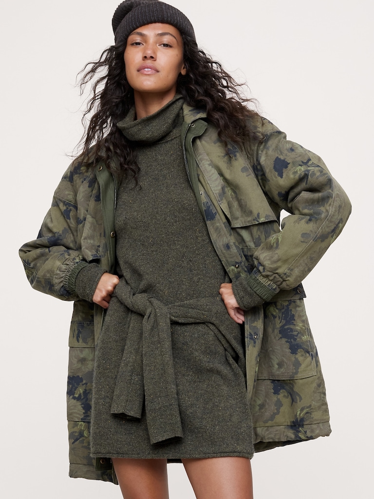 Lightweight Cashmere Turtleneck Mini Dress