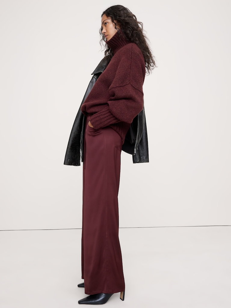 Italian Merino-Blend Turtleneck Sweater