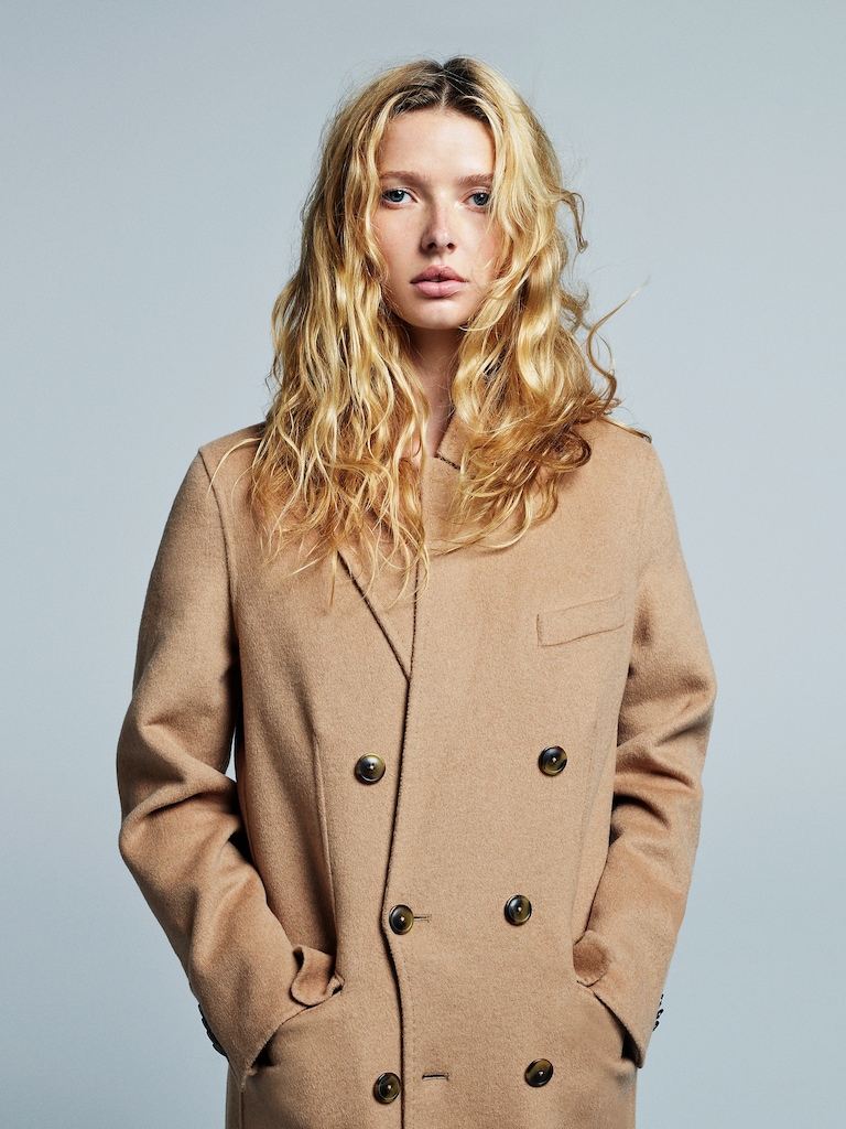 GapStudio Wool-Blend Double-Breasted Coat
