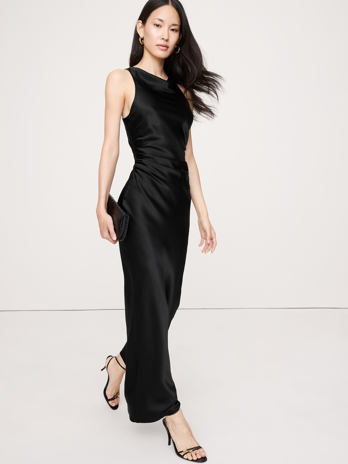 V-Neck Hardware One-Piece Swimsuit